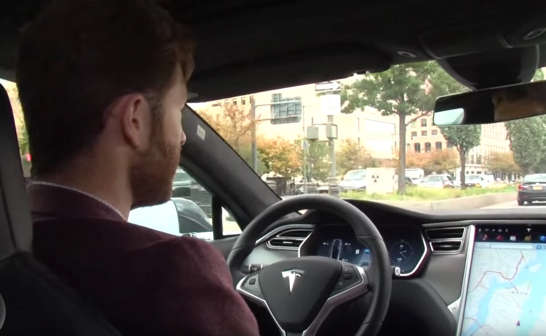 Tesla Model S with Autopilot in NYC