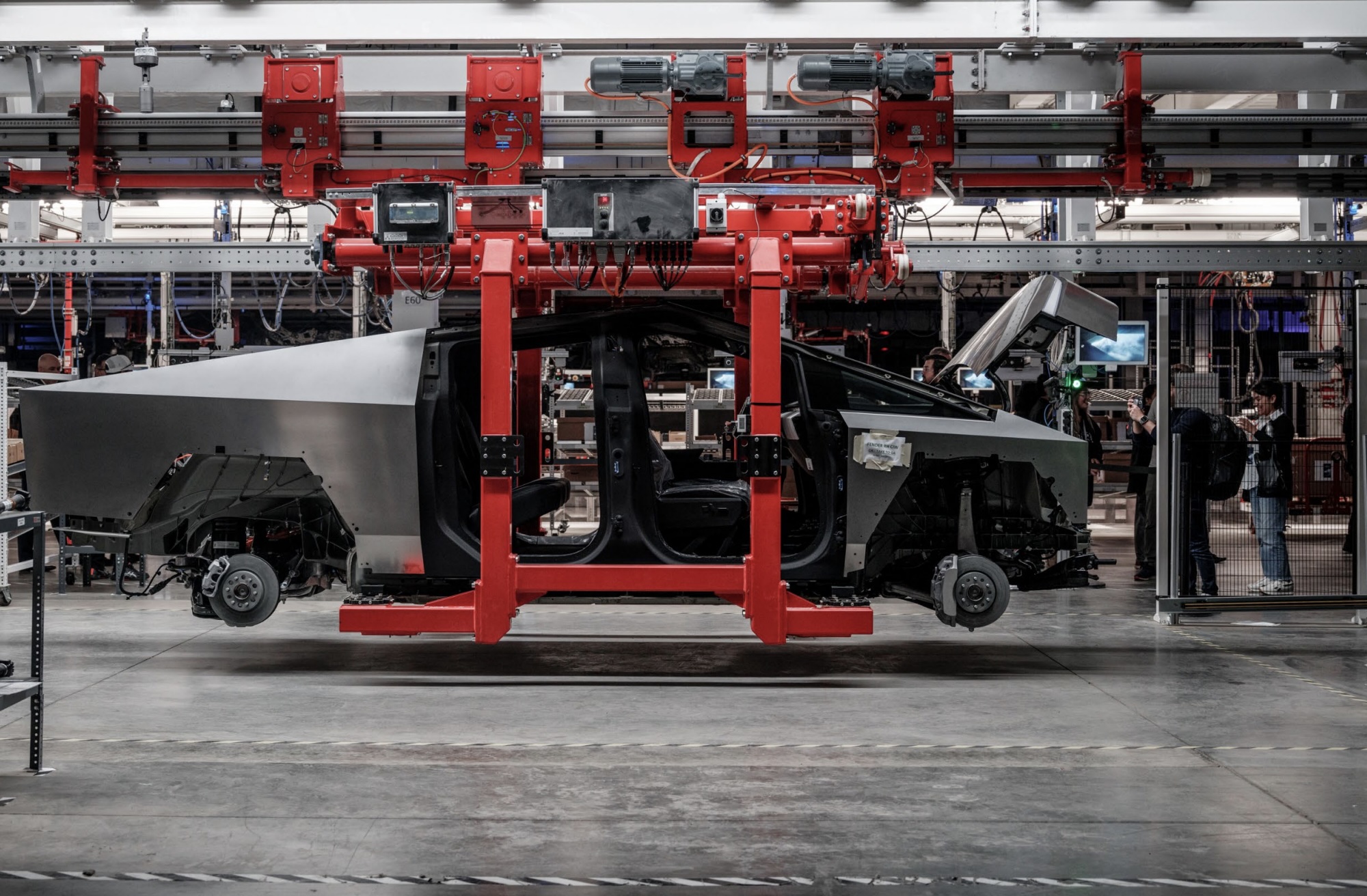 tesla cybertruck production at giga texas