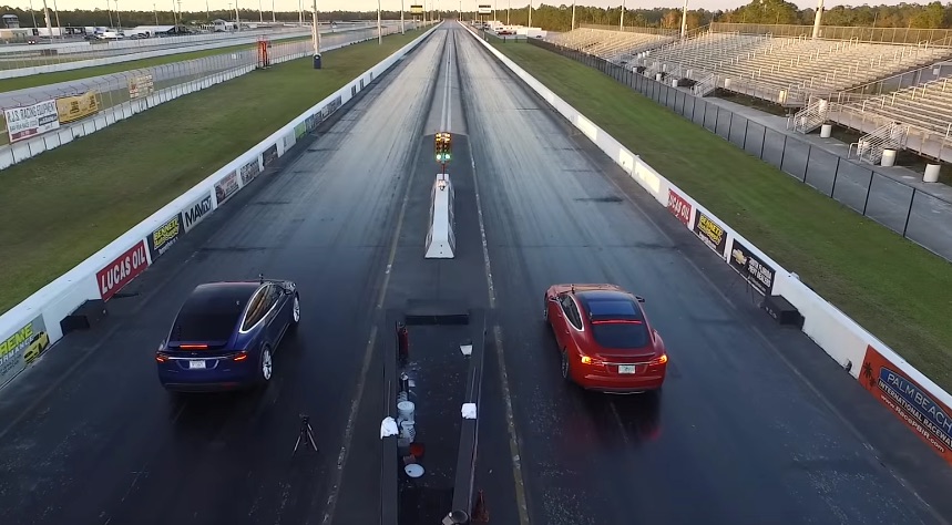 Tesla Model X Drag Race